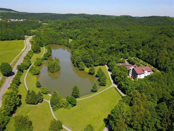 Luftansicht des Hotels